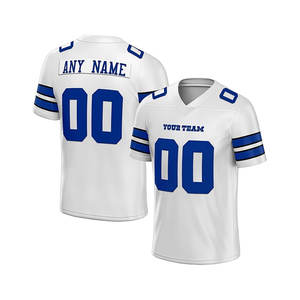Customizable <b>Men's</b> American Football Team Name <b>Sets</b> Breathable Printed <b>Shirts</b> Short Sleeves Plus Size OEM Service Blank Jerseys - Product Image 3