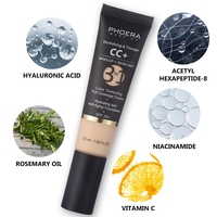 Fond de teint liquide PHOERA, crème correctrice de couleur, sérum anti-âge, fond de teint CC