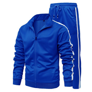Conjunto Deportivo de Dos Piezas para Hombre 2025, Chaqueta con Cierre y Cuello Alto y Pantalones, Estilo Deportivo para Correr en Invierno y Primavera, Color Sólido a la Moda - Product Image 5