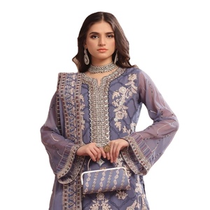 Motis Fashion ANCHAL Costumes indiens de luxe 3 pièces en mousseline de soie Robe élégante Salwar Kameez Boutique Lehenga Choli pour les fêtes - Product Image 1