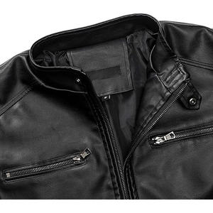 Chaqueta de cuero estilo PU de alta calidad para hombres Slim Fit Moda urbana Tamaño personalizado OEM ODM Proveedor Envío rápido - Product Image 3