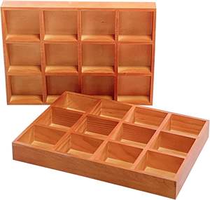 Premium Wood Divided Organizer <b>Brown</b> finished Section <b>Box</b> Solid Wood Keepsake Decorative StorageOrganizer Wholesale Manufacturer - Product Image 2