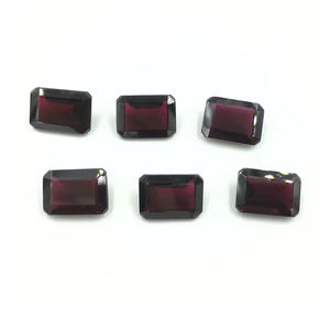 Compra de Las Piedras preciosas octogonales de granate natural más vendidas, piedras preciosas sueltas marrones de corte ovalado indio - Product Image 1