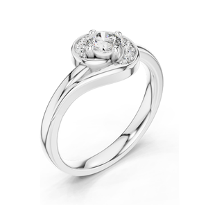 Bague pour femme en diamant de laboratoire 0,39 CT, clarté VVS-VS EF, disponible en or 18 carats, 14 carats, 10 carats et argent 925, rose, jaune, blanc - Product Image 6
