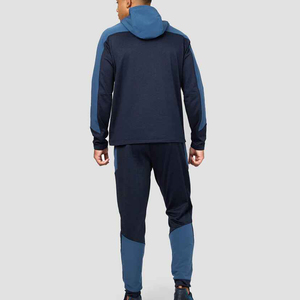 Ensemble survêtement coupe-vent en nylon personnalisé avec tissu en maille cousu, sweat-shirt et pantalon de survêtement, vestes coupe-vent pour hommes - Product Image 3