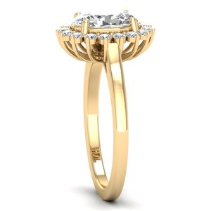 REYES Hip Hop 925 Sterling Silver Oval Cut 2.37Ct Moissanite Halo <b>Ring</b> Luxury Wedding Accessories Bridal Jewelry for Women - Product Image 3