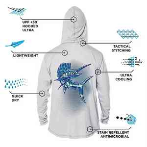 Sudadera con capucha de pesca de rendimiento UPF 50 para hombre, gran oferta 2025, sudadera transpirable de manga larga con refrigeración de camuflaje - Product Image 3