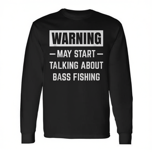 T-shirt à manches longues sur le thème du pêcheur, produit promotionnel pour les amateurs de pêche au bar en plein air - Product Image 2