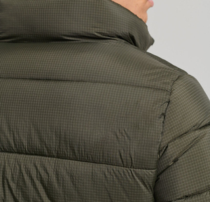 Veste matelassée pour homme, sur mesure, grande taille, hiver, fine, à capuche, rembourrage en duvet, logo sur le devant, décontractée, longueur standard, séchage rapide, respirante - Product Image 2