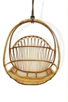 Balançoire de jardin en plein air Oeuf Chaise Coussin de support en bois solide Rotin en osier Design européen moderne Ensemble de hamac de plafond Balançoire suspendue