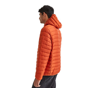 Chaqueta acolchada de burbujas de calidad premium para hombre, acolchada de color naranja con capucha adjunta y bolsillos para la temporada de invierno - Product Image 3