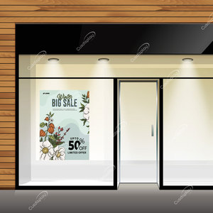 Grand Vinyle Personnalisé Voir À Travers La Fenêtre Perforée Stickers Film Vitrine Autocollants Signes Graphiques Affiche Magasin pour Les Entreprises - Product Image 4