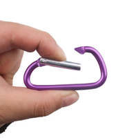 Mousqueton à ressort en acier inoxydable de type D n°5, coloré, de qualité supérieure, à dégagement rapide, pour la randonnée, les sacs à dos et les porte-gobelets