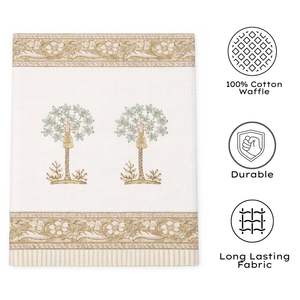 Serviettes gaufrées en coton naturel de qualité supérieure, imprimées à la main à Jaipur, design bohème, pour usage domestique, hôtelier et commercial, écologiques, fabriquées par des artisans indiens. - Product Image 4