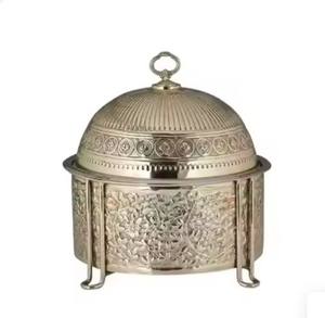 Pots chauds en métal blanc de haute qualité couvercle de feuille casserole décorative de dessus de Table accrocheuse pour des événements de restaurant d'hôtels - Product Image 5