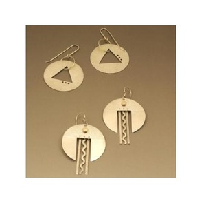 Louts ต่างหูลายดอกไม้แมนดาลาต่างหูทองเหลืองต่างหูดอกบัวชุบทองห่วงต่างหูทองเหลืองเครื่องประดับจำนวนมาก - Product Image 4