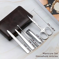 Kit de Cuidado de Uñas Profesional de Alta Calidad, Estuche de Herramientas de Acero al Carbono Clásico, Set de Manicura y Pedicura 4 en 1 para Hombres y Mujeres