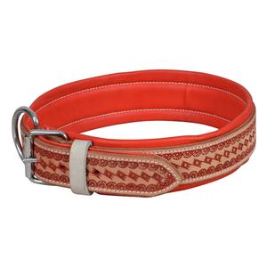 Handtooled Solid Pattern Carved Leather <b>Dog</b> <b>Collar</b> Iron Hardware Customized Personalized Pet <b>Collars</b> Leashes Harnesses Made - Product Image 1
