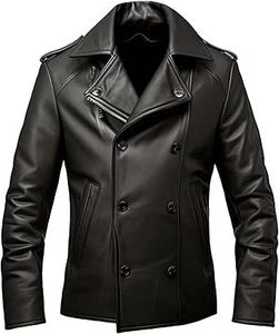 Men's <b>Cafe</b> <b>Racer</b> <b>Jacket</b> in Rub-Off Black Leather - Product Image 2