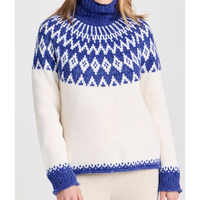 Pull-over en laine/acrylique vintage pour femme, anti-rides, respirant, manches longues, coupe ajustée, longueur standard, pour l'hiver