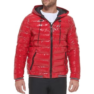 Chaqueta acolchada impermeable de invierno para hombre personalizada al por mayor acolchada de lona para exteriores acolchada con cuello con capucha - Product Image 1