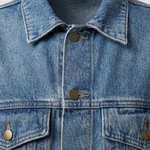 Veste en jean longue pour femme, classique, délavée, style camionneur, manches longues, décontractée, streetwear, vêtement d'extérieur tendance, couleur personnalisée - Product Image 4