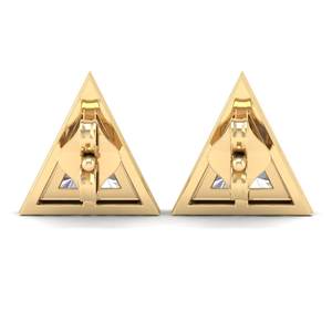 REYES-Bijoux tendance hip-hop en forme de triangle, boucles d'oreilles en moissanite 2.2 ct, vente en gros de bijoux fins de mariage - Product Image 4