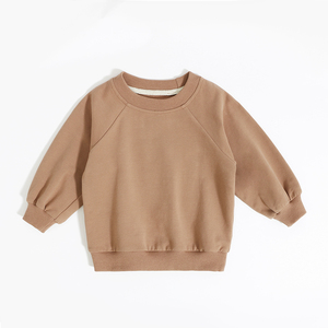 Autumn Winter Children Boy Sweatshirt Embroidered Organic Cotton Long Sleeve Plain Neck Soft Knitted Terry 100% Cotton Digital - Product Image 5