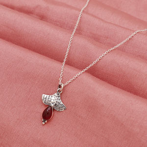 Collier de dernière collection en argent sterling 925 avec perles de grenat en or 14 carats rhodié pour les fêtes et les fiançailles - Product Image 2