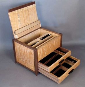 Proplour Boîte en bois de haute qualité Décoration traditionnelle unique pour bijoux montres cadeaux Technique polie - Product Image 2