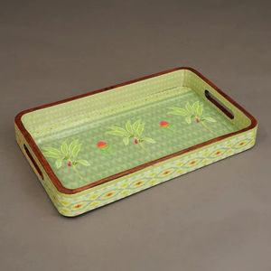 Plateau de service en bois émaillé, plateau de cuisine pratique pour la maison et le restaurant - Product Image 1