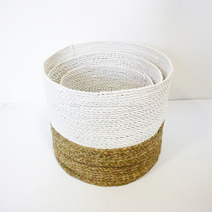 ตะกร้าใส่ผ้าสานจากหญ้าทะเล ขนาด 10 กก. ดีไซน์ทันสมัย ตกแต่งบ้านอย่างมีสไตล์ ใช้งานได้หลากหลาย ผลิตจากวัสดุที่ยั่งยืน - Product Image 3