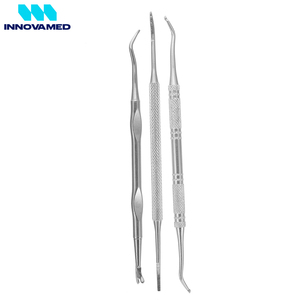 Limas de Podología para uñas encarnadas de acero inoxidable de doble extremo, 3 uds., instrumentos de curetas manuales, herramienta quirúrgica básica, uñas encarnadas - Product Image 6