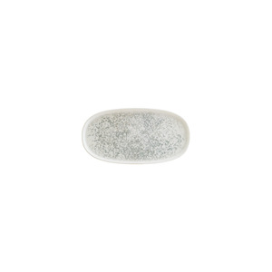 Plato de servir ovalado de porcelana Bonna Nordic Design Lunar Hygge de 25 cm con estilo moderno de lunares. - Product Image 1