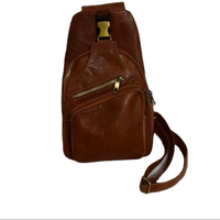 Sac de poitrine portable en cuir véritable de style vintage Marocansoul pour hommes, modèle MA toutes saisons 769