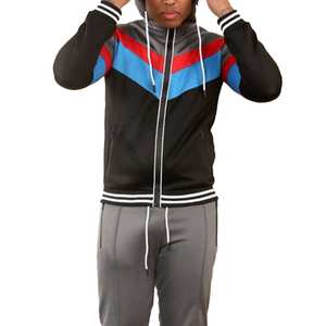 Survêtement pour homme personnalisé à prix raisonnable, survêtement en polyester avec fermeture éclair pour streetwear, vêtements de sport pour homme - Product Image 1