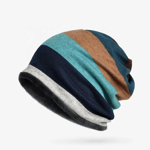 หมวกบีนนี่ถักแบบกำหนดเองหมวกฤดูหนาวอบอุ่นสำหรับผู้ชายผู้หญิงหมวกลายหัวกะโหลกขนสัตว์กลางแจ้งแบบลำลอง - Product Image 3