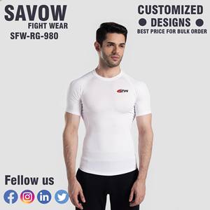 Camiseta de Compresión de Secado Rápido para Hombre, Protección UV, para MMA, BJJ, Surf, con Logotipo Personalizado, OEM, Venta al por Mayor de Fábrica - Product Image 2
