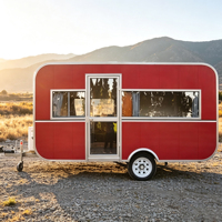 Mini-caravane de voyage classique vintage légère en aluminium extensible, vente en gros d'usine, camping-car rétro à vendre