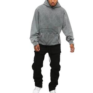 Nuevas Sudaderas con Capucha de Manga Larga con Logotipo Personalizado 2026, Transpirables, Lavadas al Ácido, de Algodón Grueso para Hombre - Product Image 3