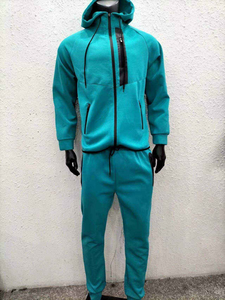 Ensemble de survêtements deux pièces personnalisés pour hommes, vêtements d'entraînement, jogging confortable, sweat-shirts à fermeture éclair unis, 2 pièces - Product Image 5