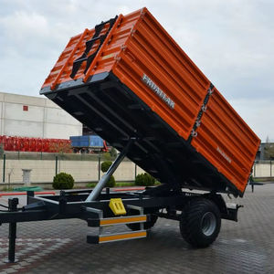 Meilleur prix du marché petites remorques agricoles utilitaires de haute qualité 1 à 10 tonnes capacité essieu tracteur monté remorque benne - Product Image 1