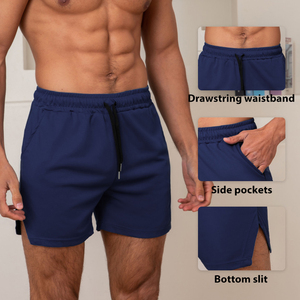 Logo personnalisé hommes Shorts de sport d'été séchage rapide décontracté trois-quarts Fitness pantalon Marathon course mince Spandex pantalon de plage - Product Image 4