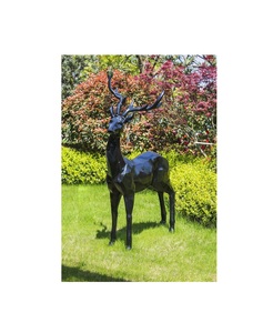 Sculpture animale en fer faite à la main de qualité supérieure pour les ornements de jardin de luxe et les accents décoratifs de la maison avec des détails rustiques - Product Image 4