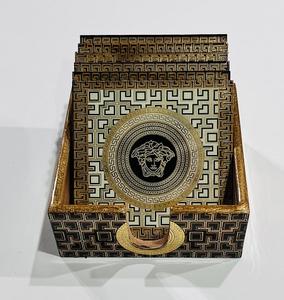 แผ่นรองแก้วไม้สี่เหลี่ยม MDF สุดหรูแผ่นไม้หลากสีอเนกประสงค์สำหรับเดินทางใช้ในสำนักงานแผ่นป้องกันชาและน้ำดื่ม - Product Image 1