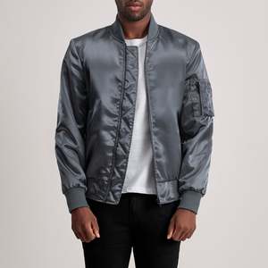 Blouson bomber gris réversible imperméable - Taille XS, à capuche, brodé, streetwear, motif printanier - Product Image 3