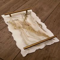 Elegante Plato de Resina para Servir, Diseño Único Hecho a Mano, Patrón Sólido, Color Esmaltado, Decoración Perfecta para el Hogar, Sala de Estar, Comedor, Cocina, 100 Piezas