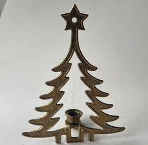 Classic Simple <b>Christmas</b> <b>Tree</b> Aluminum Decorative Xmas <b>Tree</b> <b>Wooden</b> Bess Nickle And Gold Finish - Product Image 2