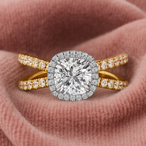 แหวนเพชรโมอิสเจียระไนแบบดั้งเดิม925เงินสีทอง14K ประกายวิบวับหรูหราเครื่องประดับเพชรเม็ดเดี่ยวงานแต่งงานแหวนที่ไม่ซ้ำใคร - Product Image 2