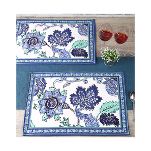 Bio Dégradable Nouveau Décor De Mariage Tapis De Table Texture Tissée 14 Pouces Look Rond Avec 100% Coton Tissu Brodé Sur Mesure - Product Image 5